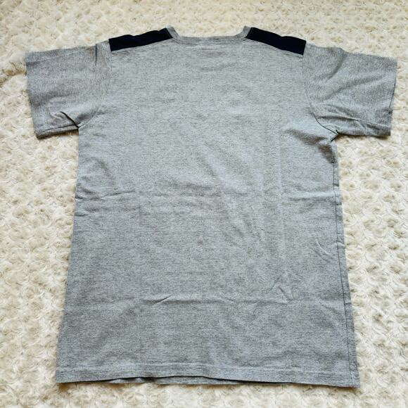 Third Street USA Made Cotton College Spirit Grey Football Tee Shirt - Picture 6 of 6